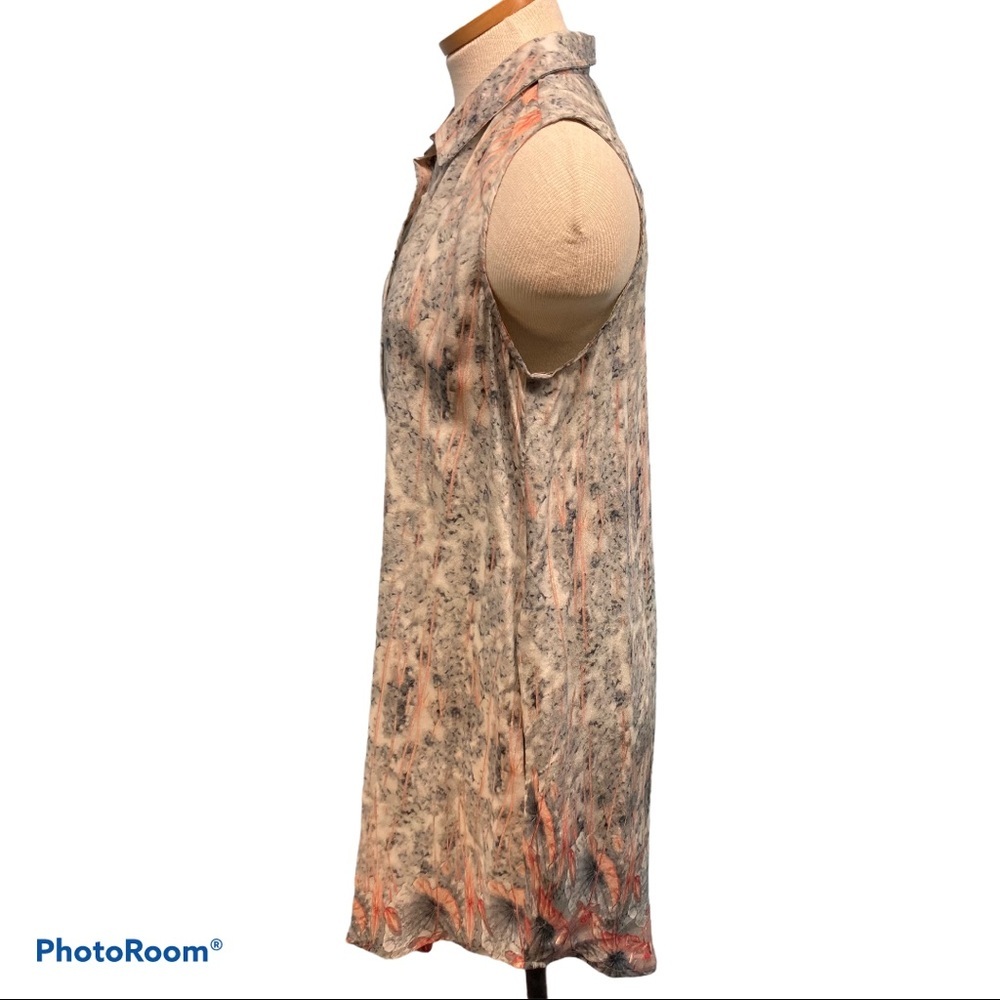 Tolani Holly Sleeveless Silk Shirt Dress - Picture 2 of 12